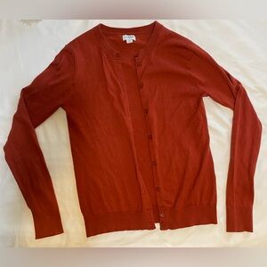 XS J. Crew cardigan in burnt orange color